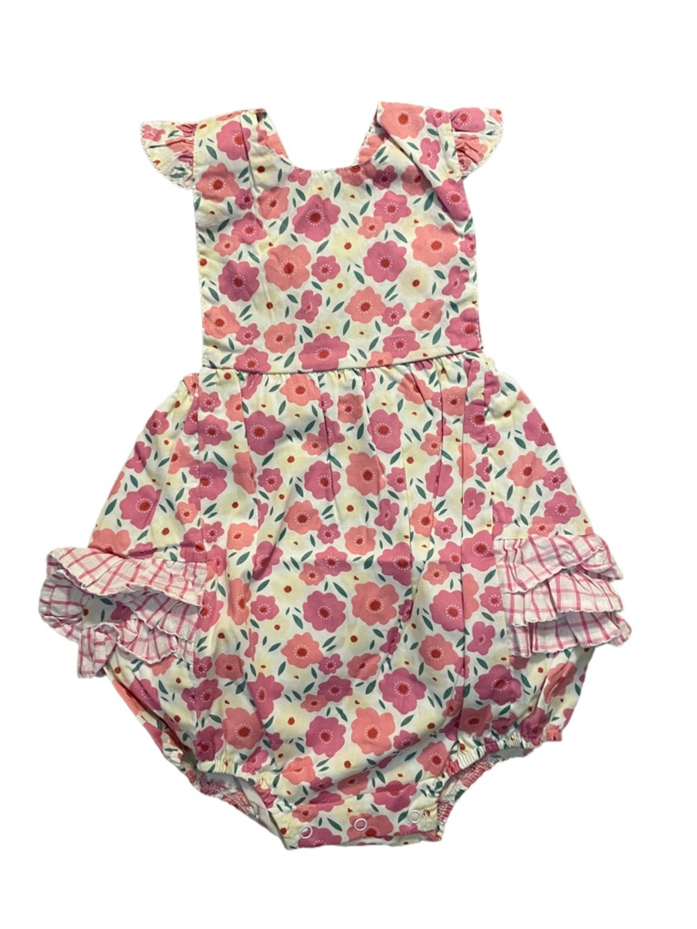Classic Whimsy Floral Ruffle One-Piece Romper in Pink NWT 2T